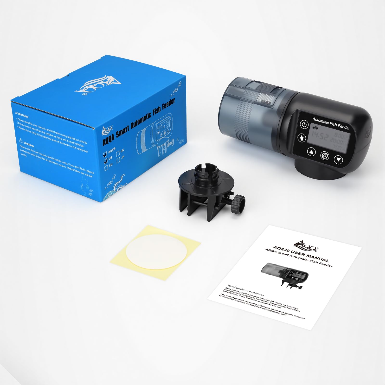 AQQA battery-powered design offers cord-free feeding during vacations