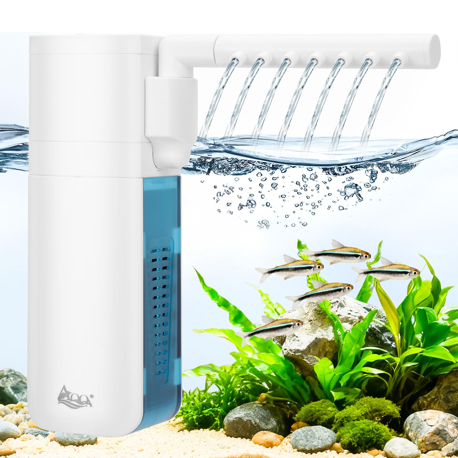 AQQA biological filter media promotes natural filtration for stable water.
