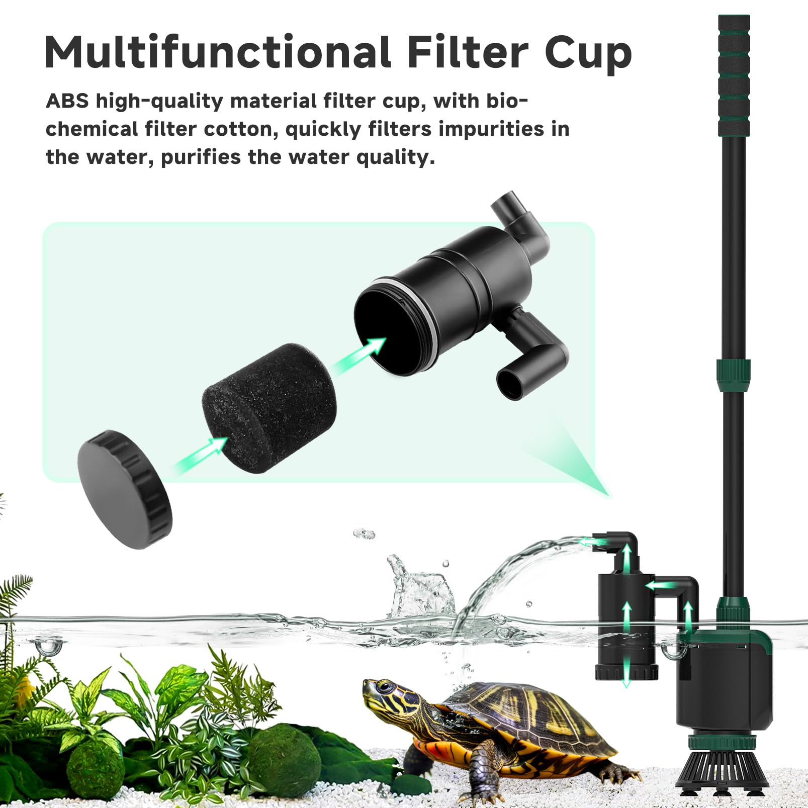 AQQA cleaner with DC motor and adjustable flow for versatile cleaning.