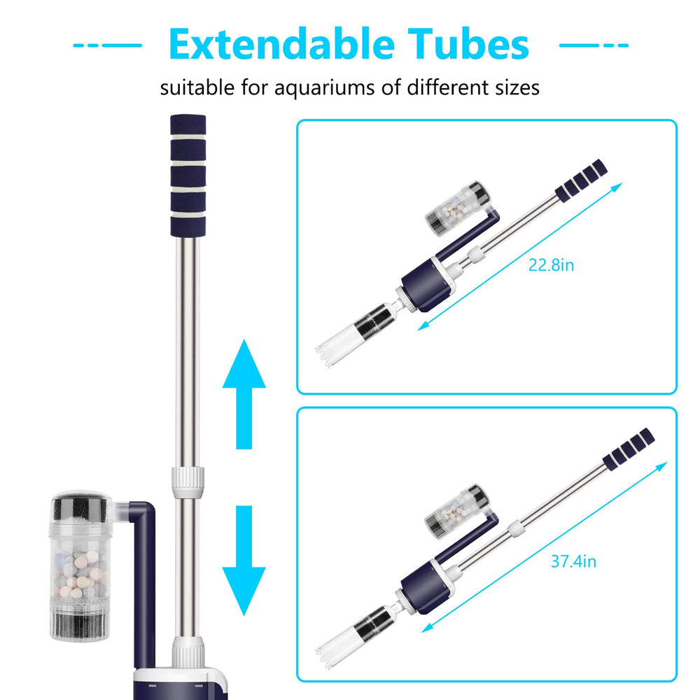 AQQA DC Cleaner drain hose enables fast water changes.