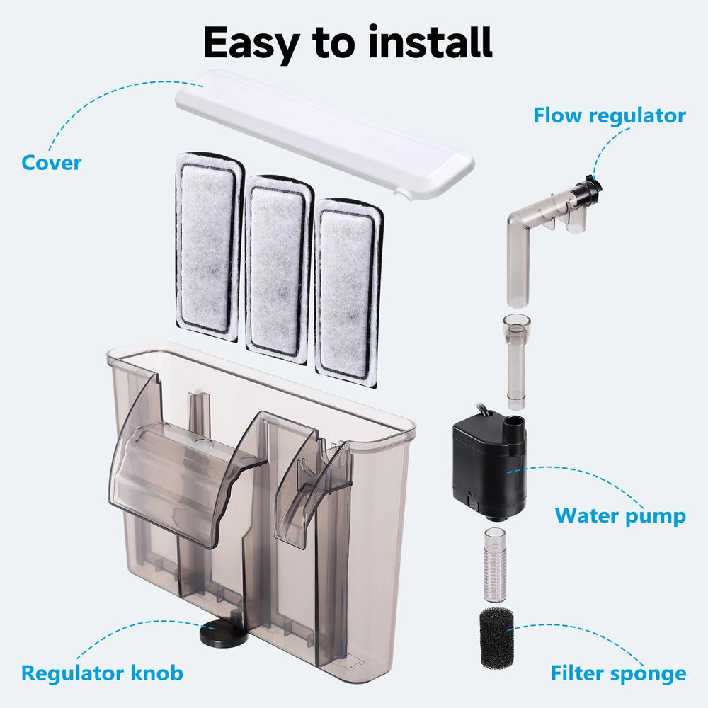 AQQA deodorization and decontamination filter system helps maintain a fresh tank.