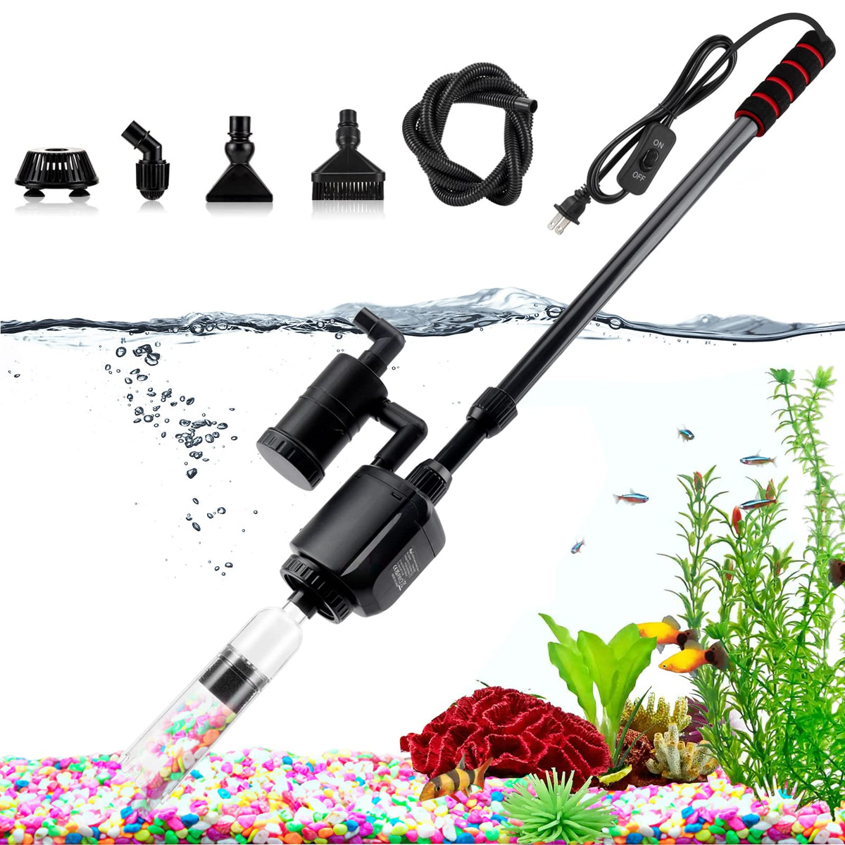 AQQA 6-in-1 electric cleaner kit for efficient aquarium maintenance.