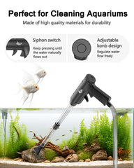 AQQA extension tubes extend reach for larger tanks cleaning.