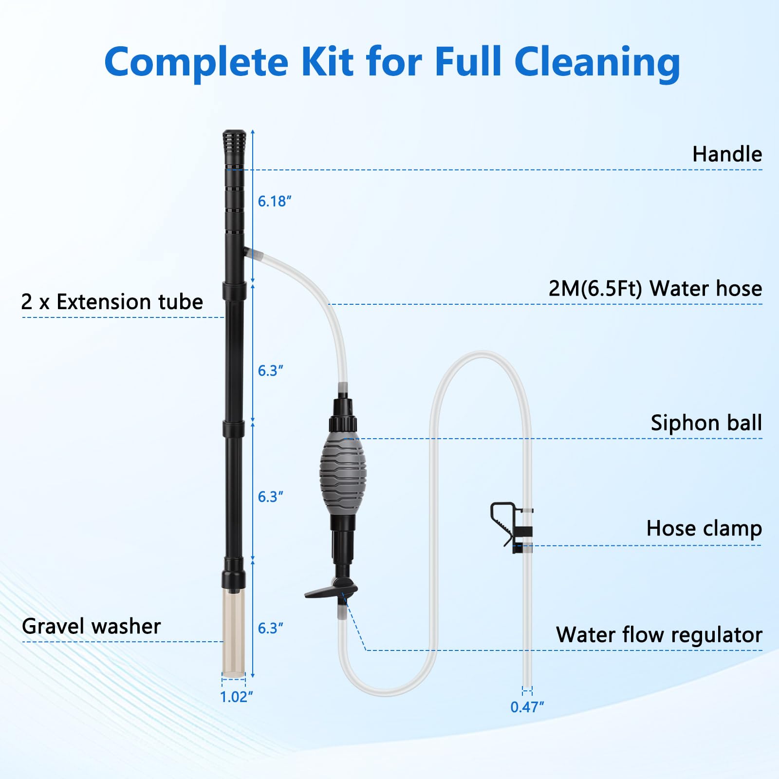 AQQA complete kit includes everything for hassle-free tank maintenance