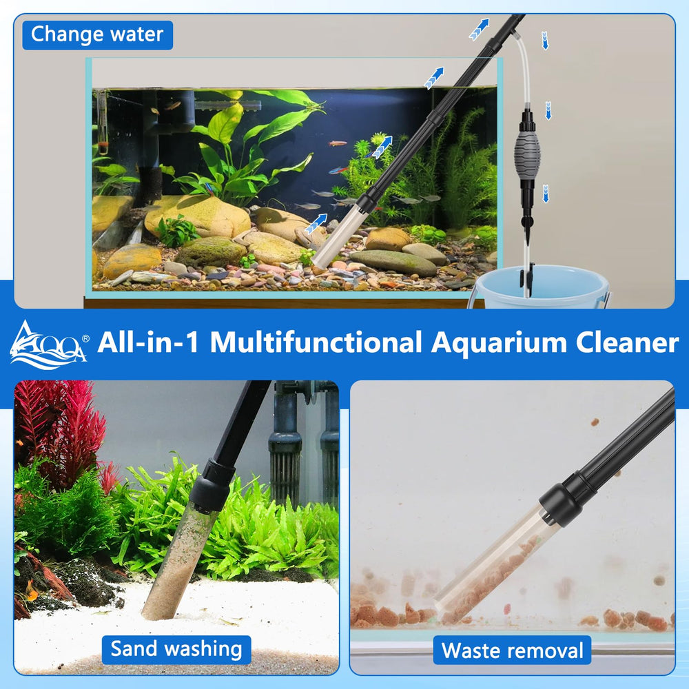 AQQA extended tubes demonstrate adjustable length for different tank heights