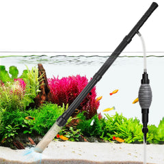 AQQA Gravel Vacuum Handle showing ergonomic grip for easy water changes