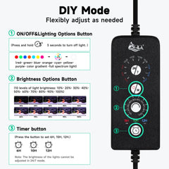 AQQA DIY mode with nine colors for customized ambiance.
