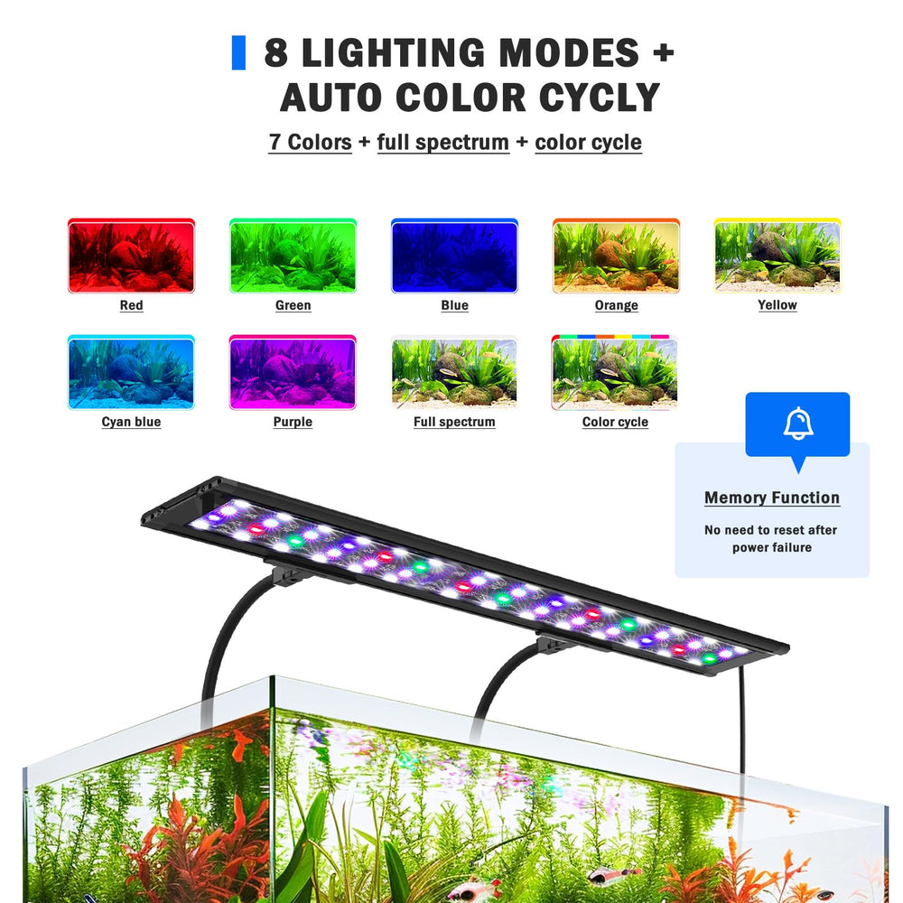 AQQA memory function preserves lighting settings after power outages.