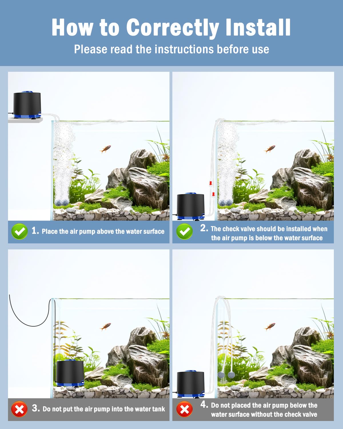 AQQA packaging shows complete contents for quick setup.