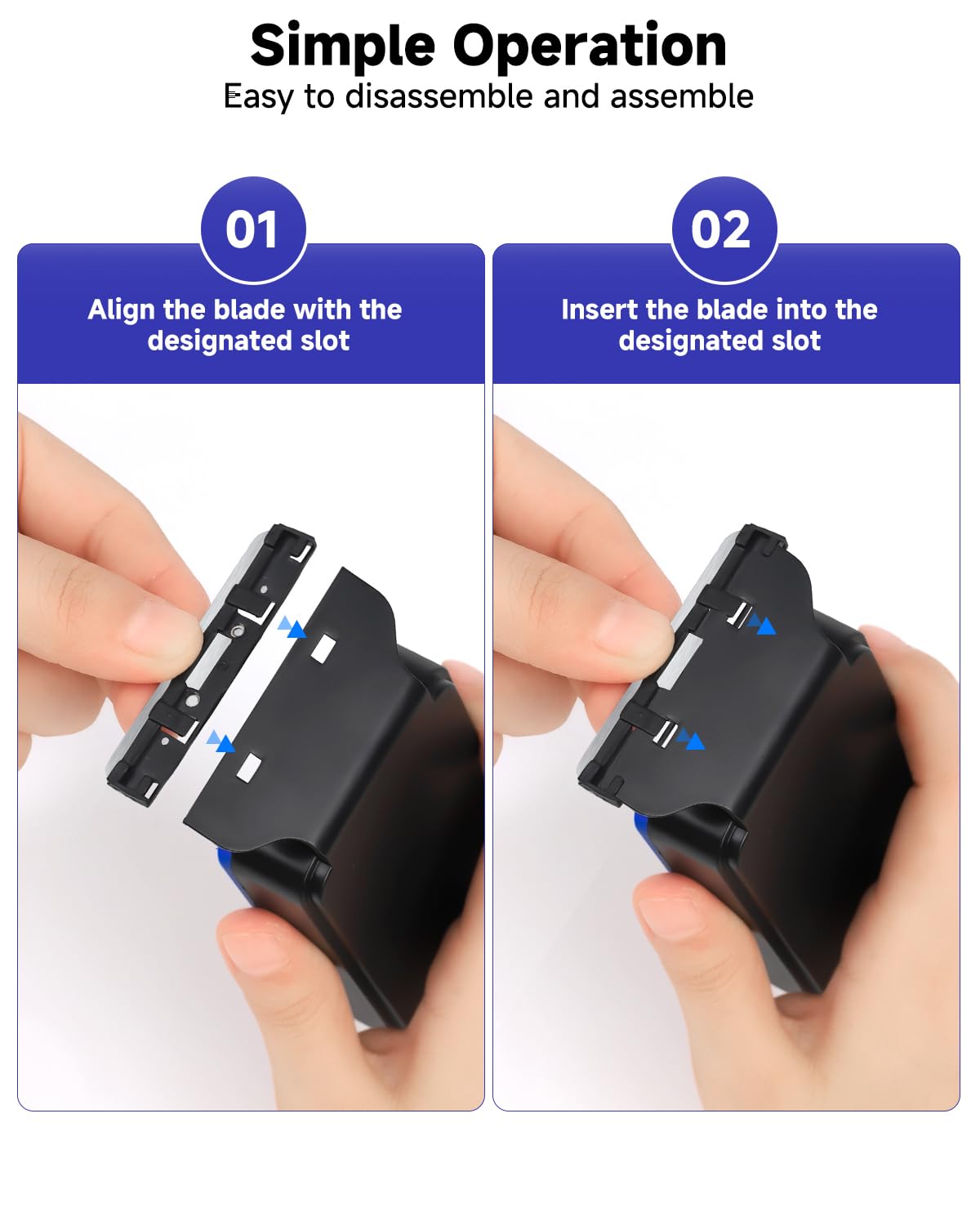 Plastic blade suitable for acrylic tanks to avoid scratches.