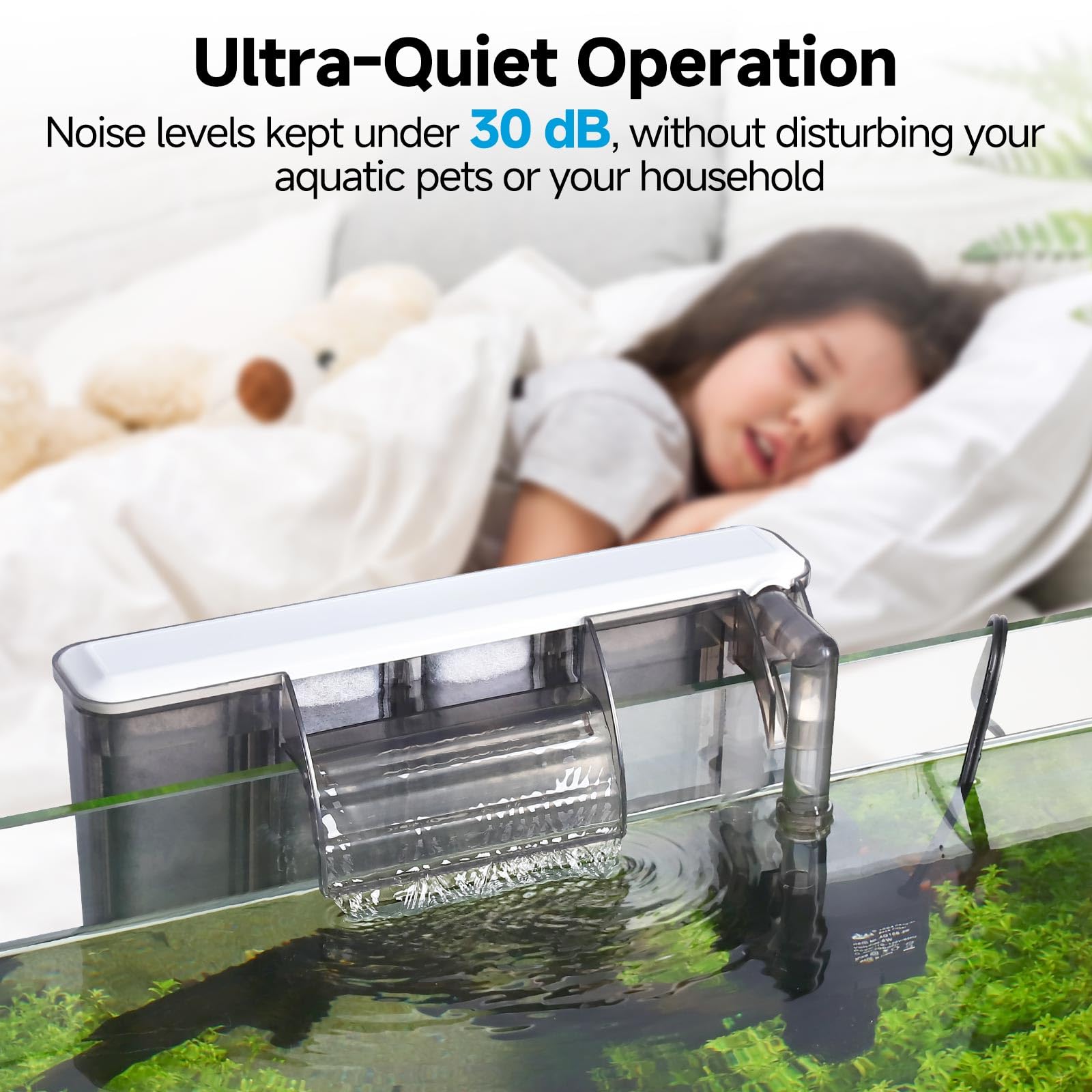 AQQA triple bio sponges deliver efficient mechanical and biological filtration.