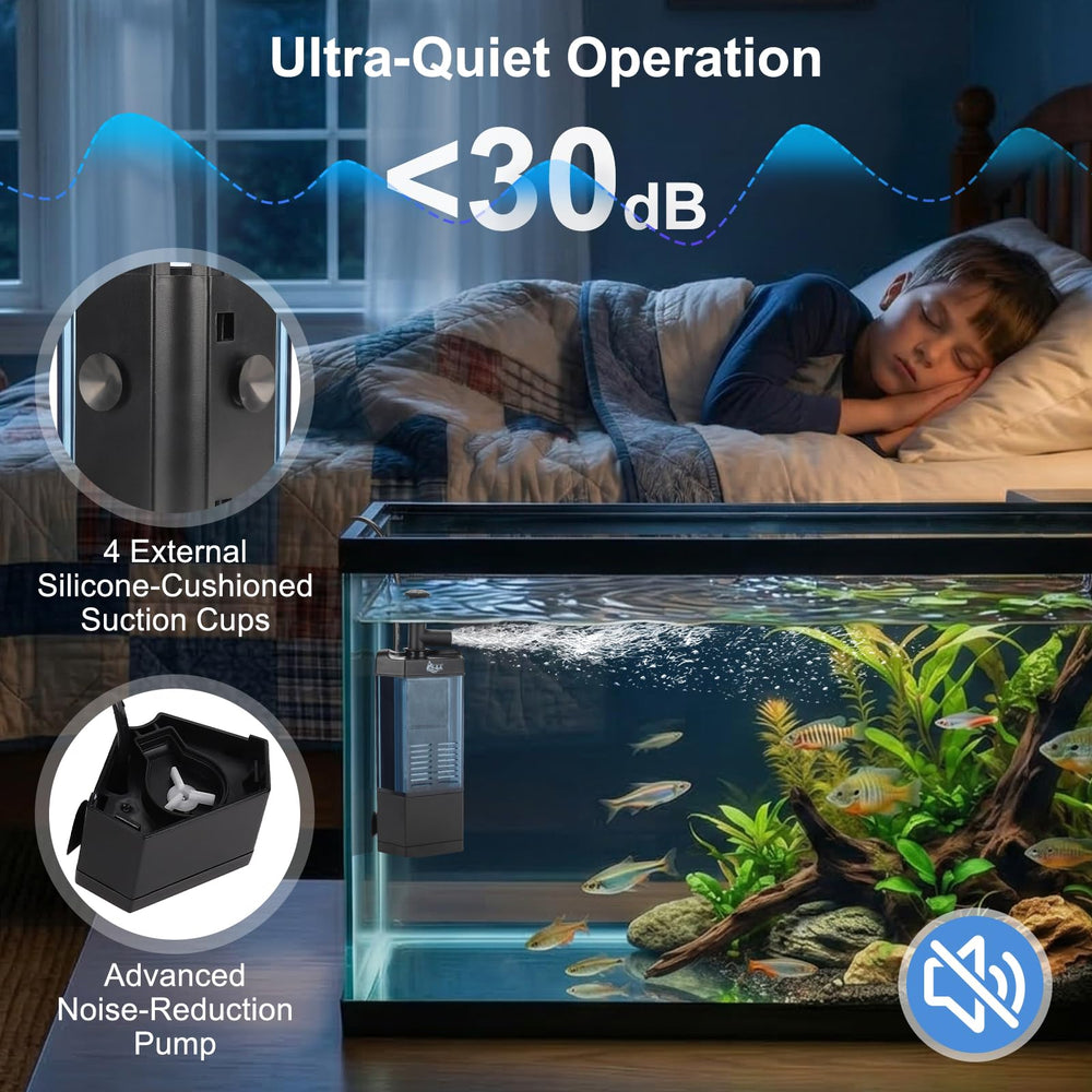 AQQA ultra-quiet operation minimizes noise in homes and offices.