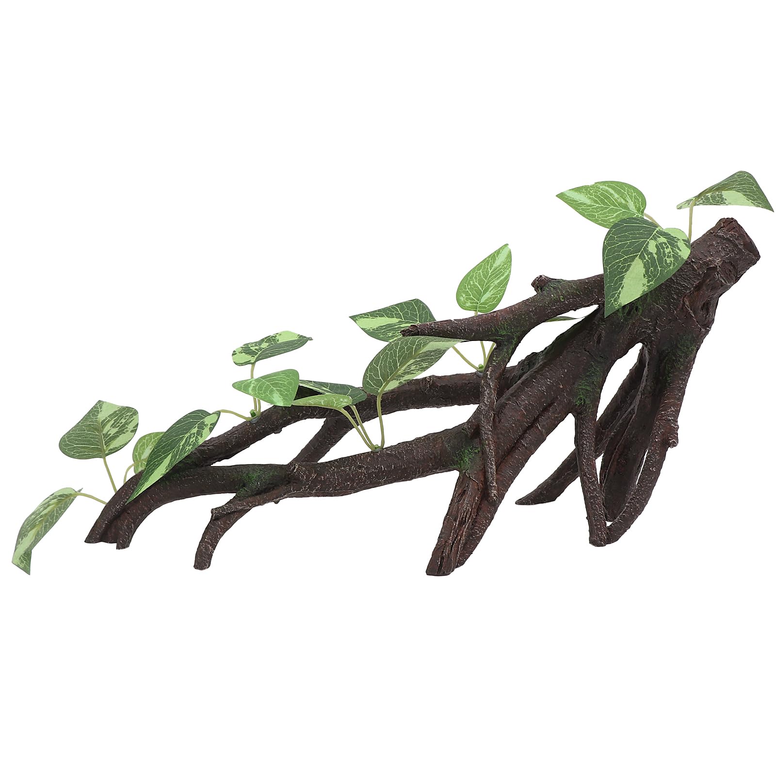 AQUA KT Reptile Branch with leaves enhances terrarium aesthetics and climbing opportunities.