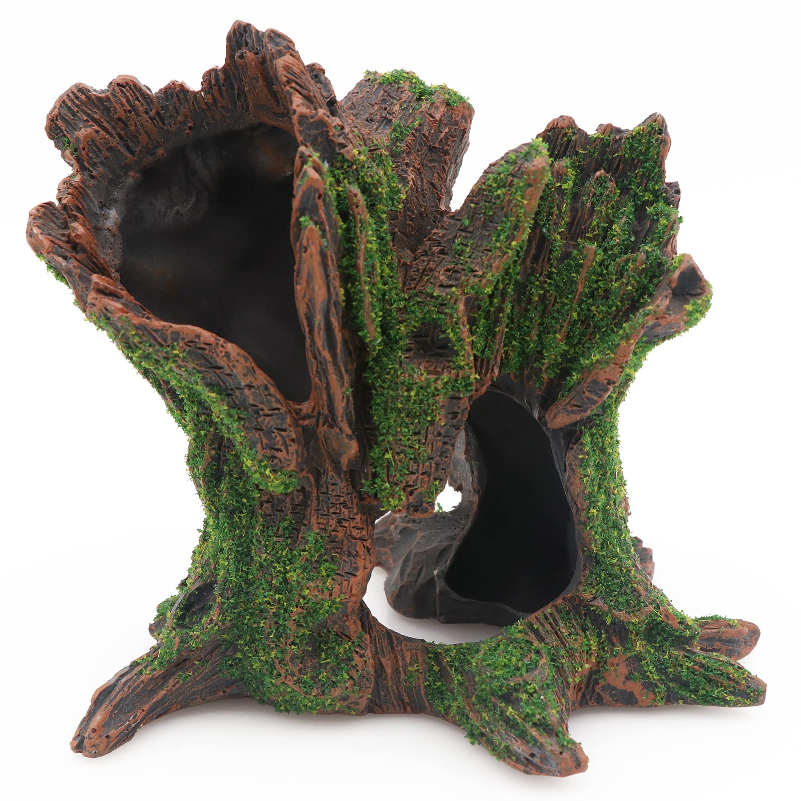 AQUA KT tree trunk hollow cave enhances natural shelter for small fish.