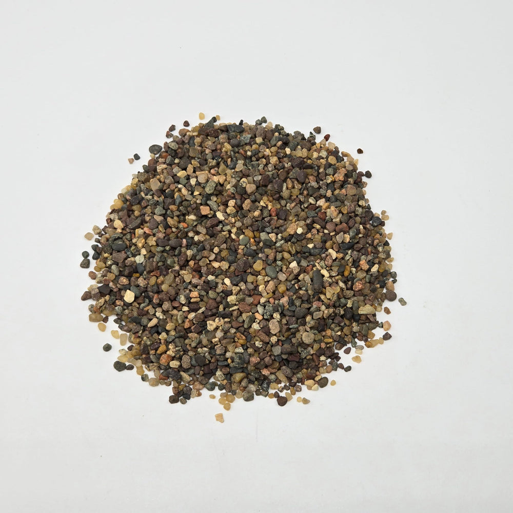Aqua Natural Midnight Pearl 2-4mm gravel offers a safe, stable substrate in vivariums.
