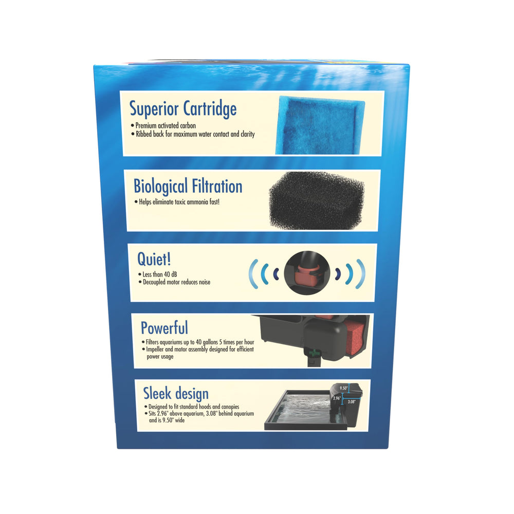 AQUA-TECH activated carbon cartridge enhances odor and discoloration control.