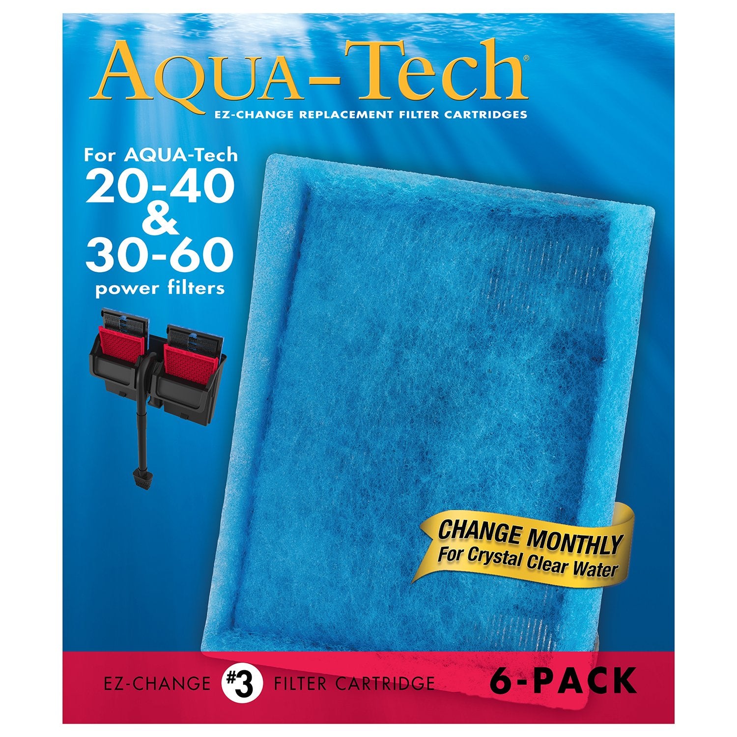 AQUA-TECH EZ-Change filter cartridge with three stage filtration close-up