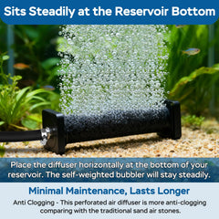 AquaMiracle anti clogging air stone reduces maintenance and lasts longer.