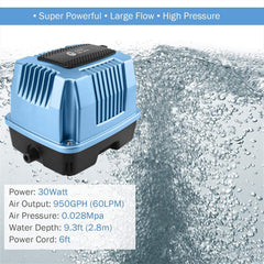 AquaMiracle AP60 side view emphasizing compact, quiet outdoor operation.