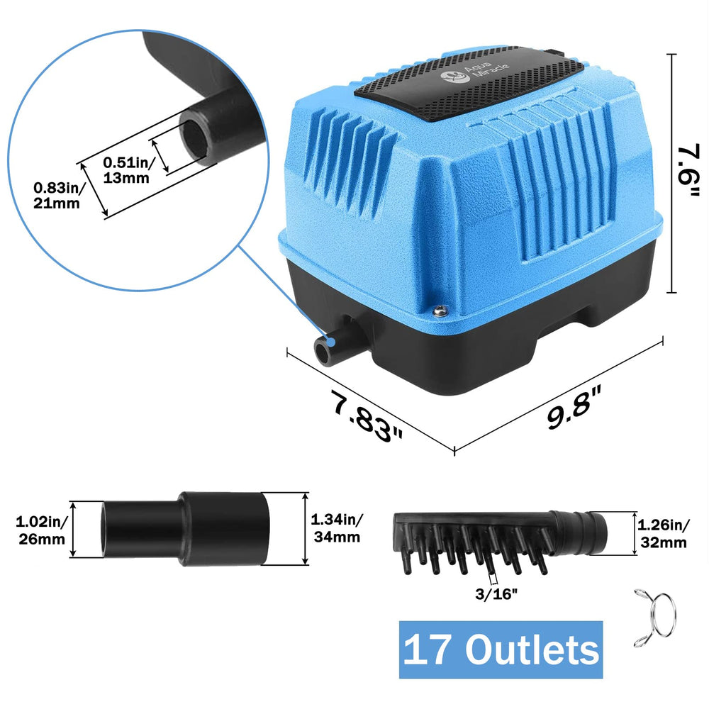 Aquamiracle AP80 in pond providing reliable oxygenation for fish