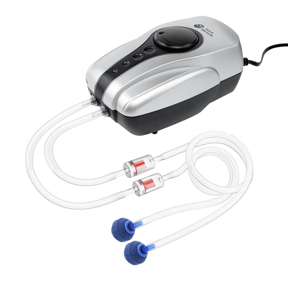 AquaMiracle air pump with quiet 4W aeration for your aquarium.