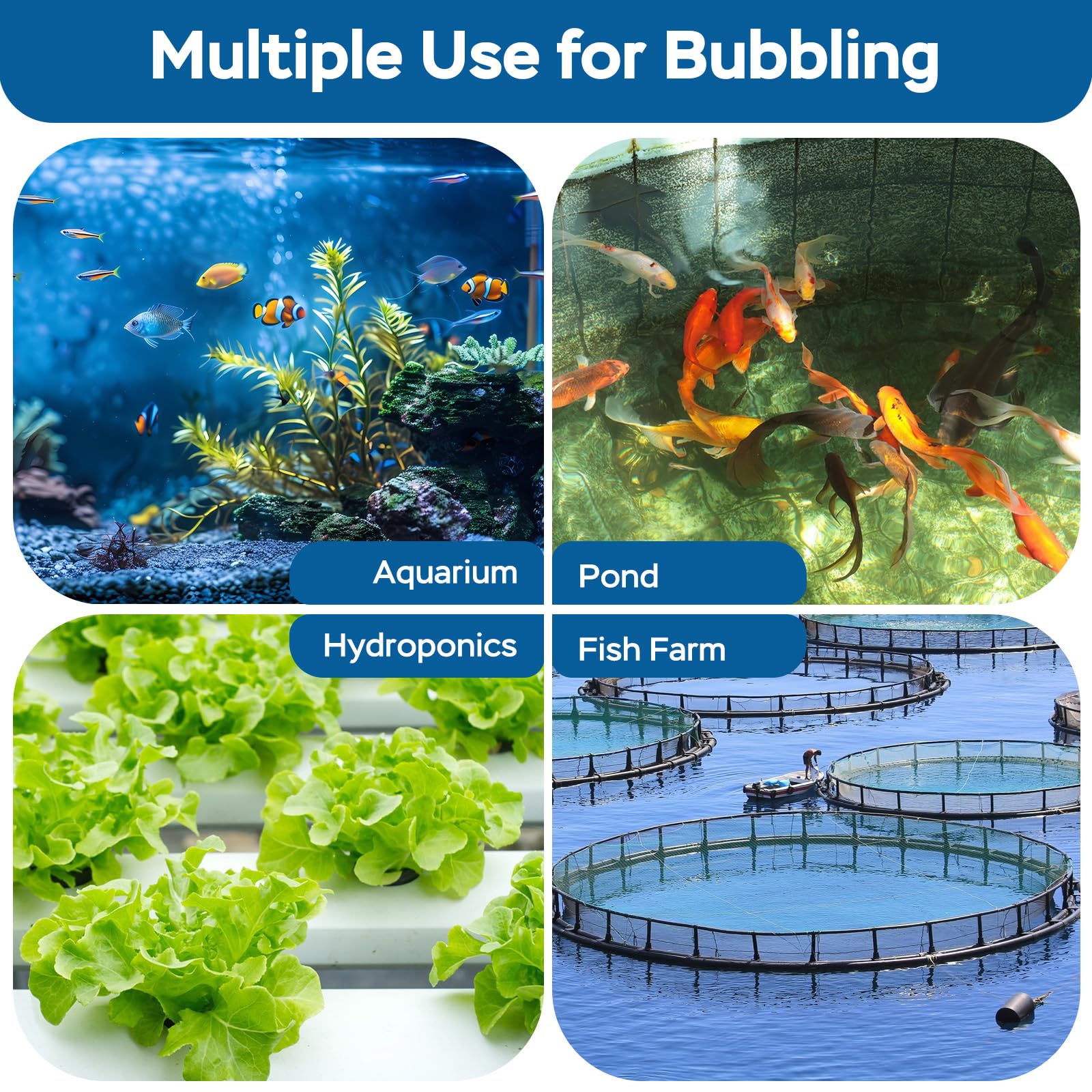 AquaMiracle aquarium diffuser 8inch compatible with standard tubing.