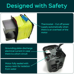 AquaMiracle aquarium pump installed inside a fish tank for steady circulation.