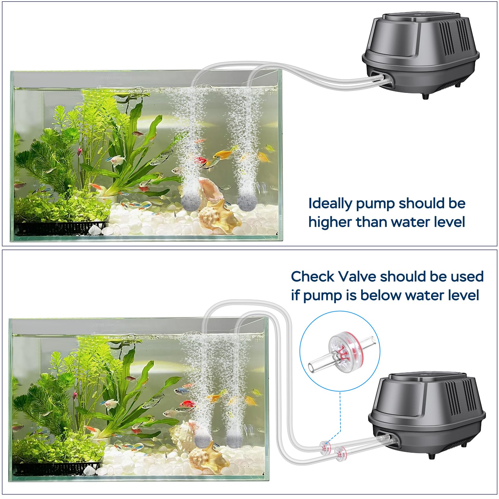 Aquamiracle hydroponic oxygenation support for healthy root systems.