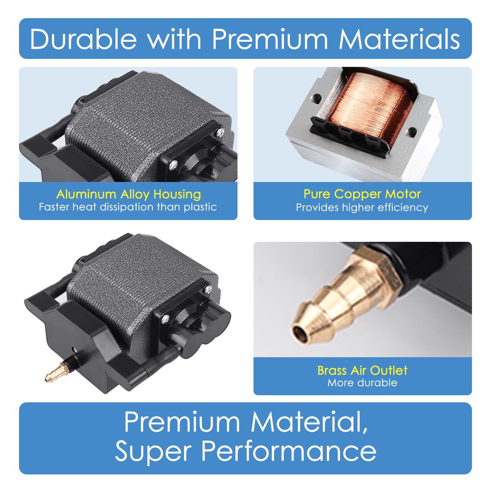 Aquamiracle inline switch and regulator allow precise air control.