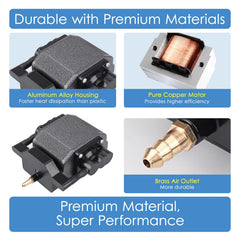 Aquamiracle inline switch and regulator allow precise air control.