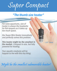AquaMiracle mini heater with digital display shows precise temperature for easy control