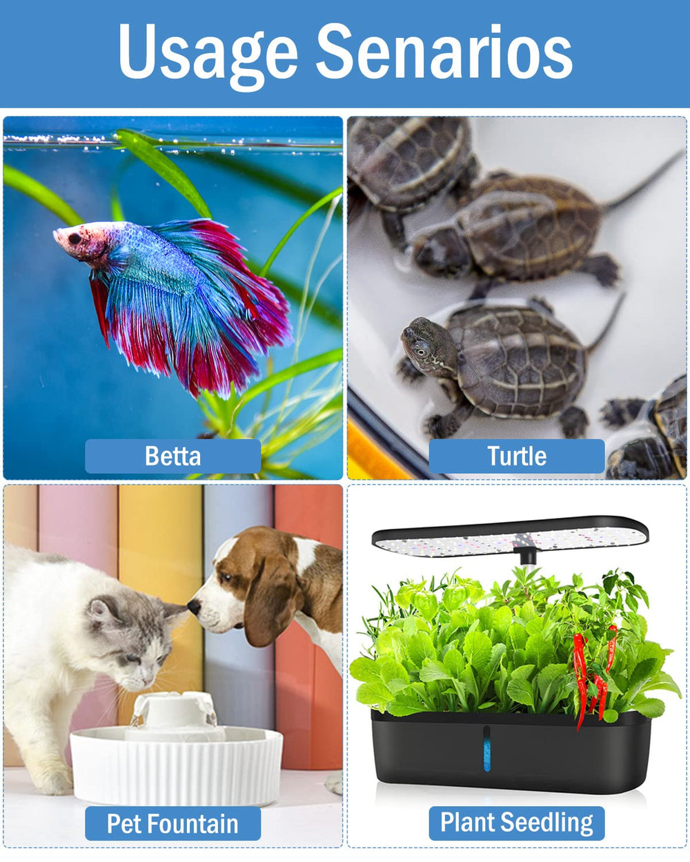 AquaMiracle marine-use mini heater maintains stability in small reef or brackish setups.