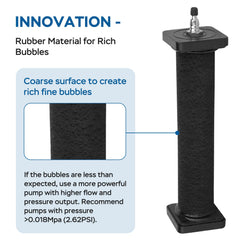 AquaMiracle porous rubber diffuser shows a dense pore surface for efficient aeration.