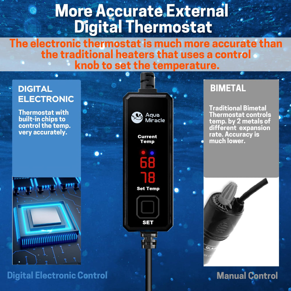 AquaMiracle silicone end protectors safeguard tank surfaces.
