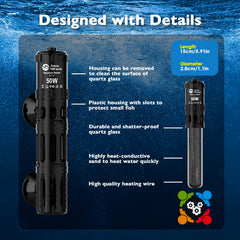 AquaMiracle auto-off heater protects fish by stopping power when water runs dry