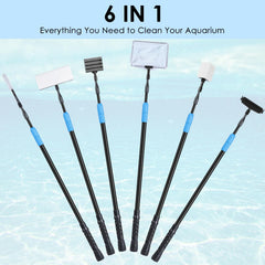 AquaMiracle telescopic handle extends for deep tanks
