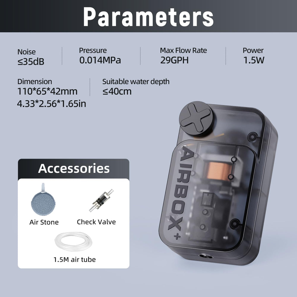 AQUASMITH single outlet kit includes air stone and tubing for simple setup.