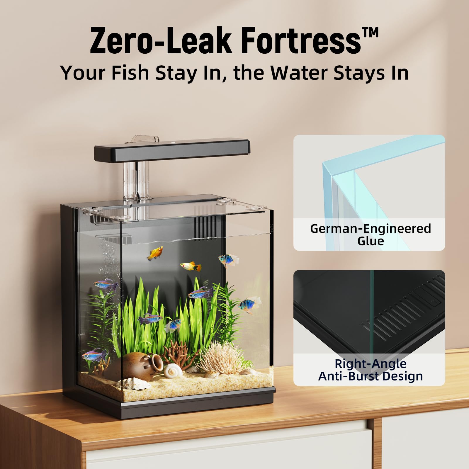 AQUASMITH Beta Tank starter kit included items visible for easy setup