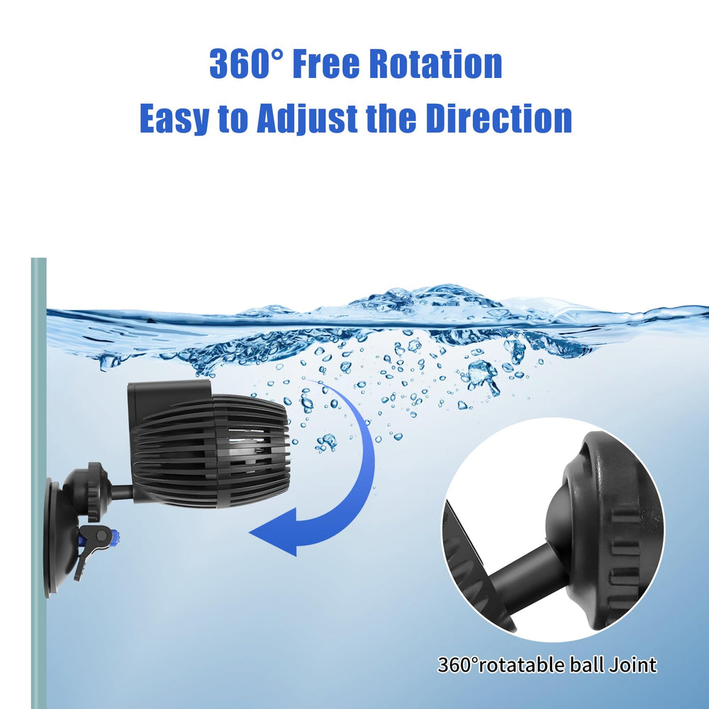 AQUANEAT submersible pump operates quietly inside your aquarium.