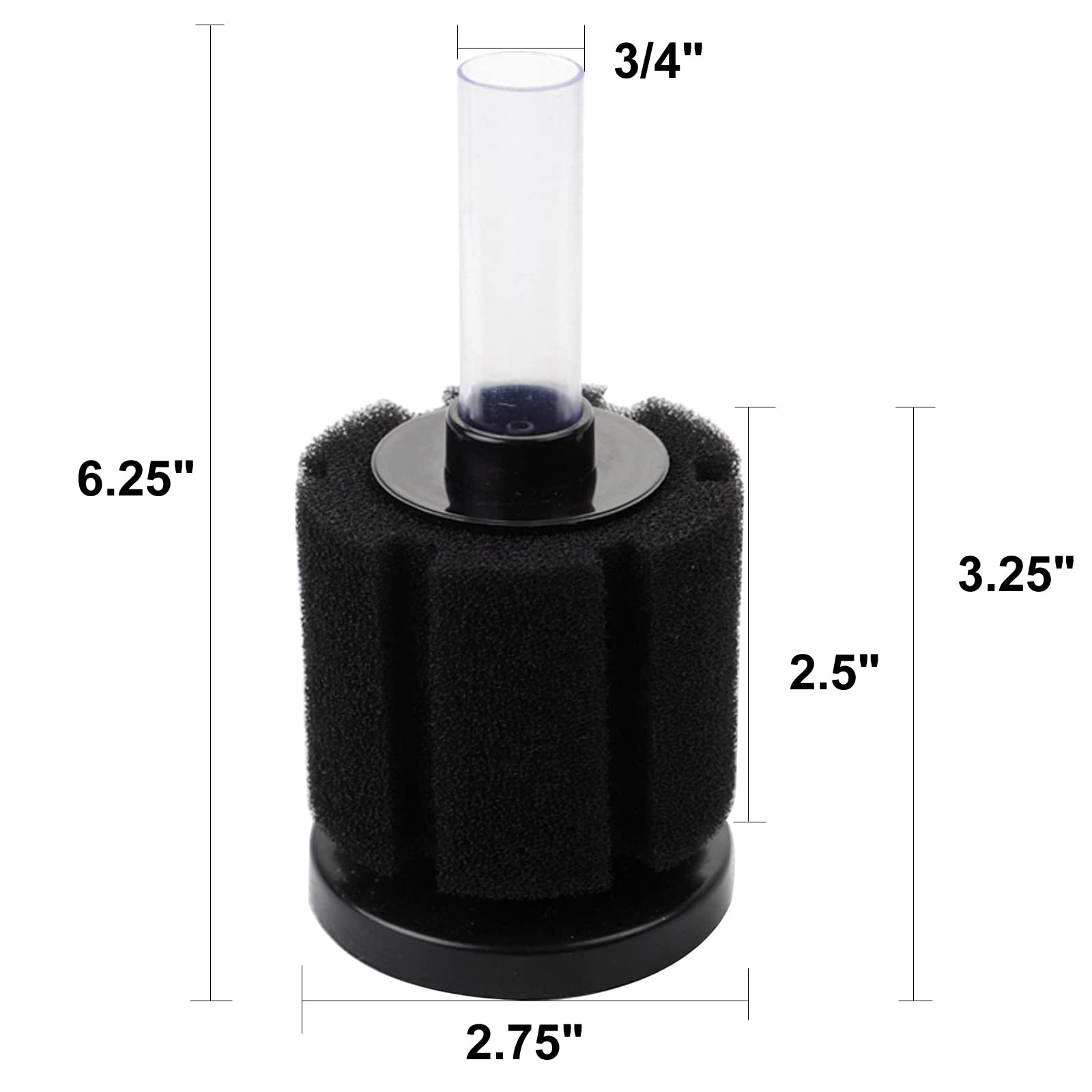 AQUANEAT air-infused sponge filter demonstrates bubbles that boost oxygenation in small aquariums.