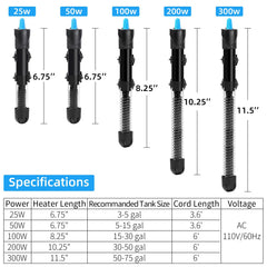 AQUANEAT heater dial control for precise temperature adjustment