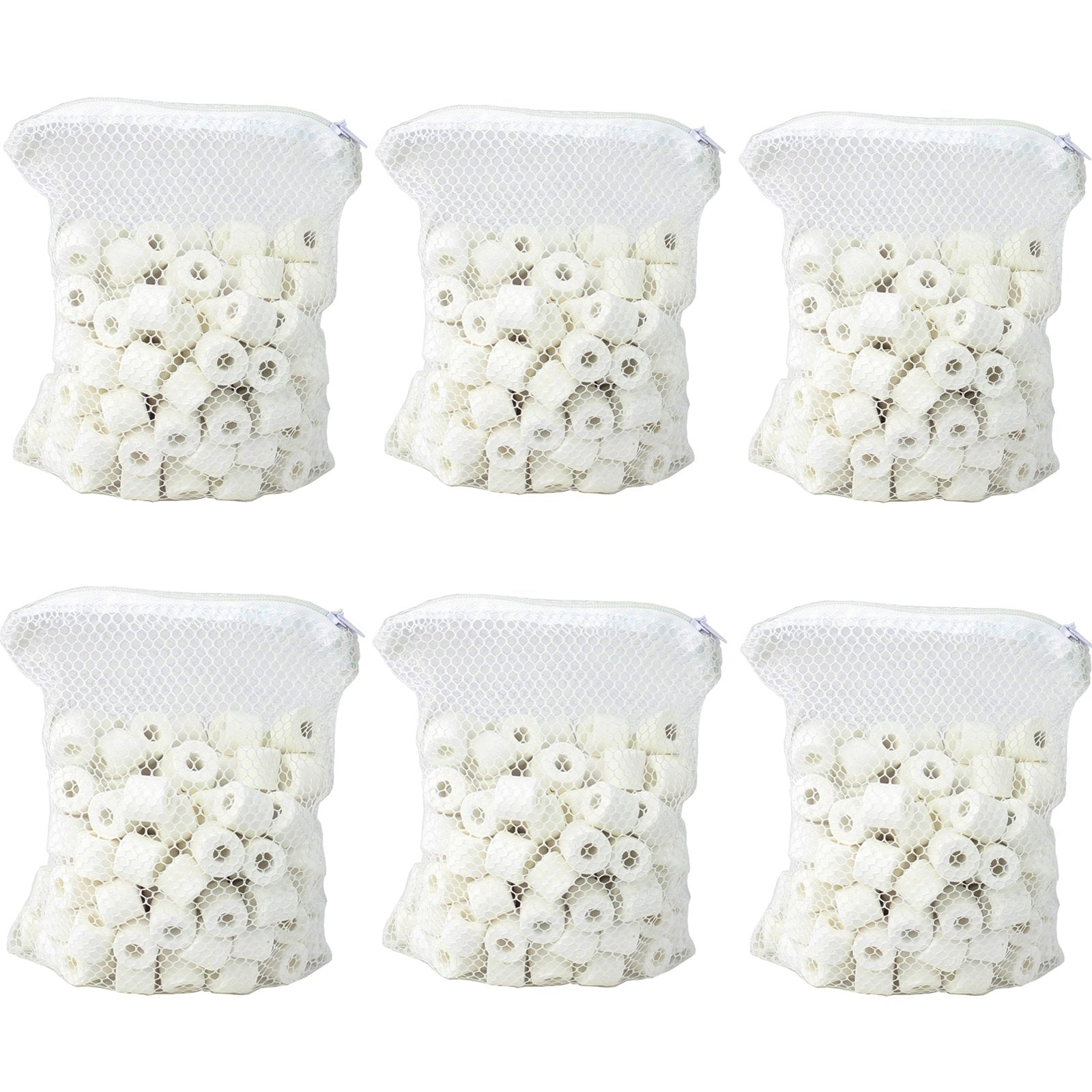 AQUANEAT bio ceramic rings for 6-lb sump media improving filtration and water flow.