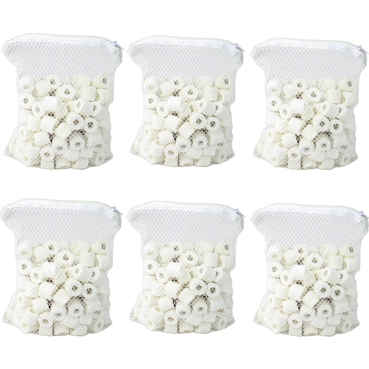 AQUANEAT bio ceramic rings for 6-lb sump media improving filtration and water flow.