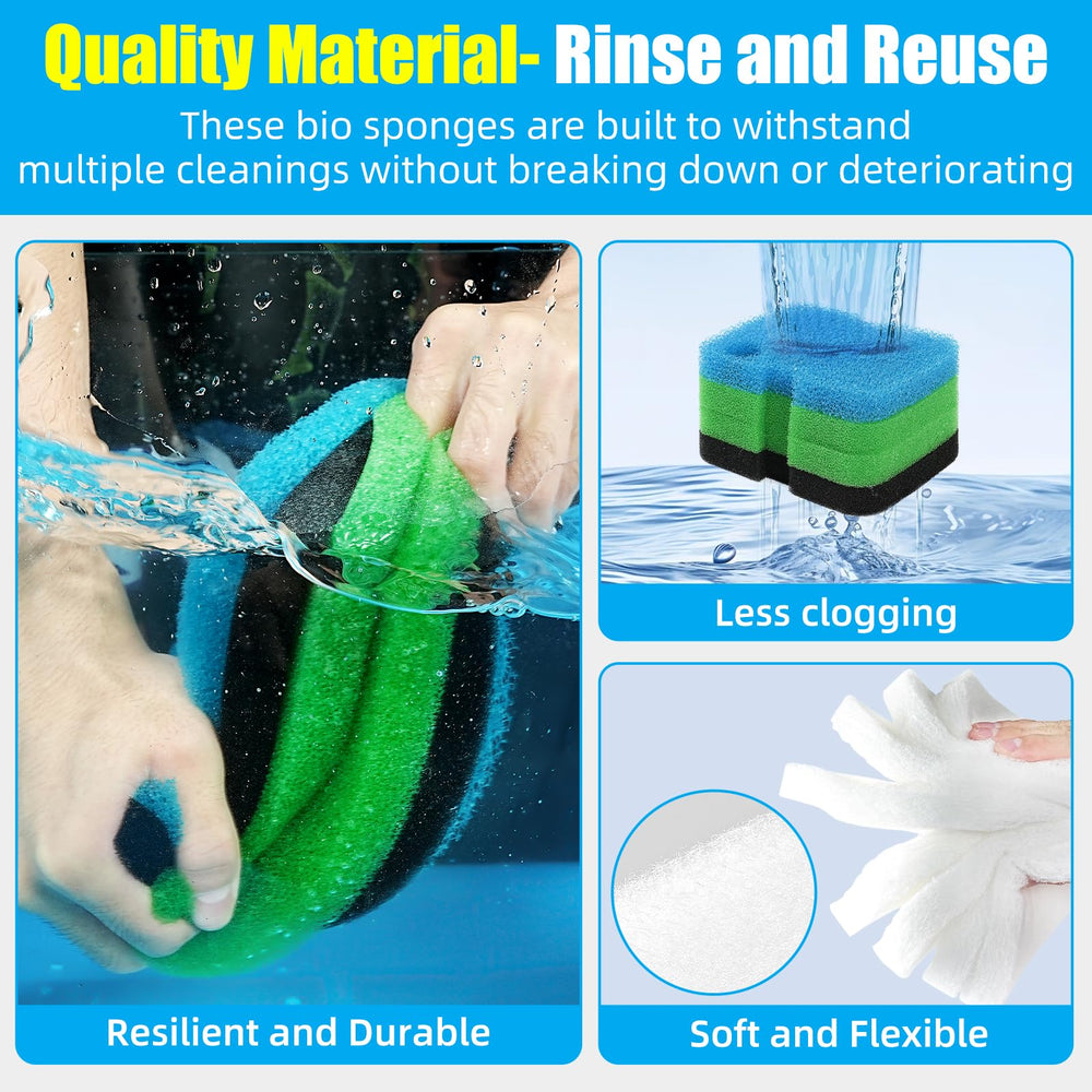 AQUANEAT black fine sponge pad filters micro particles for crystal clarity