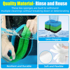 AQUANEAT black fine sponge pad filters micro particles for crystal clarity