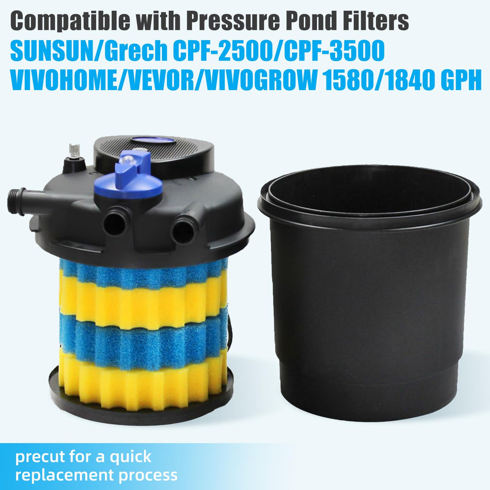 AQUANEAT blue coarse sponge 9in adds robust mechanical filtration.