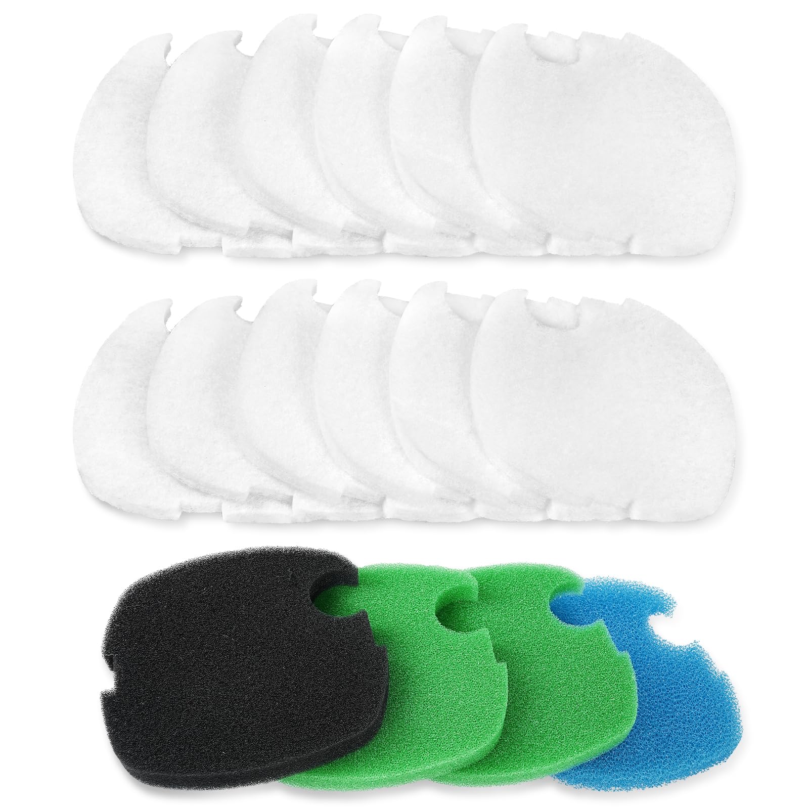 AQUANEAT coarse blue sponge pad for robust debris capture while maintaining flow.