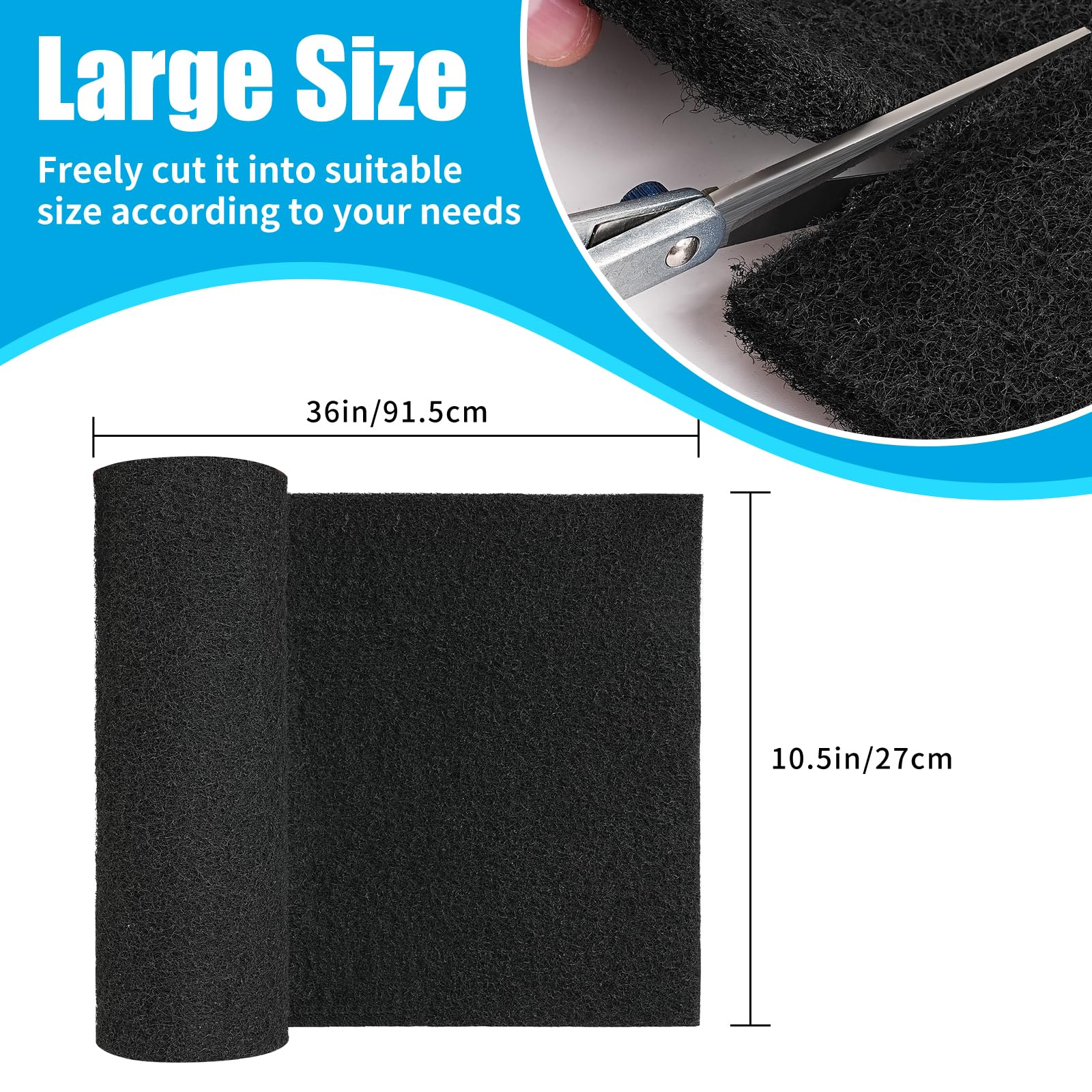 Aquaneat cut-to-fit filter pad for DIY filtration setups.