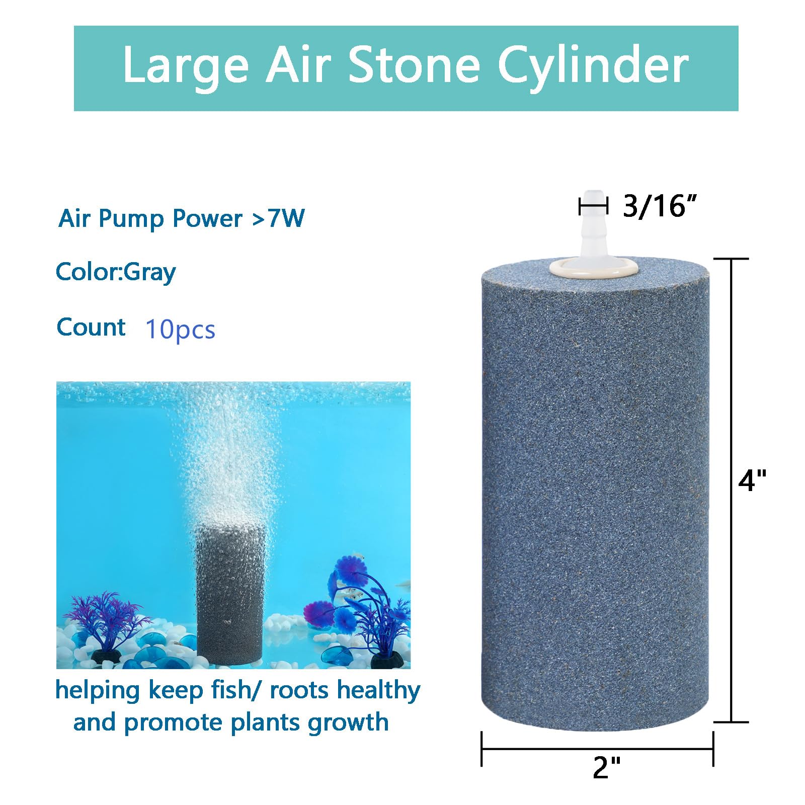 AQUANEAT hydroponics diffuser offers gentle bubbles to boost nutrient uptake.