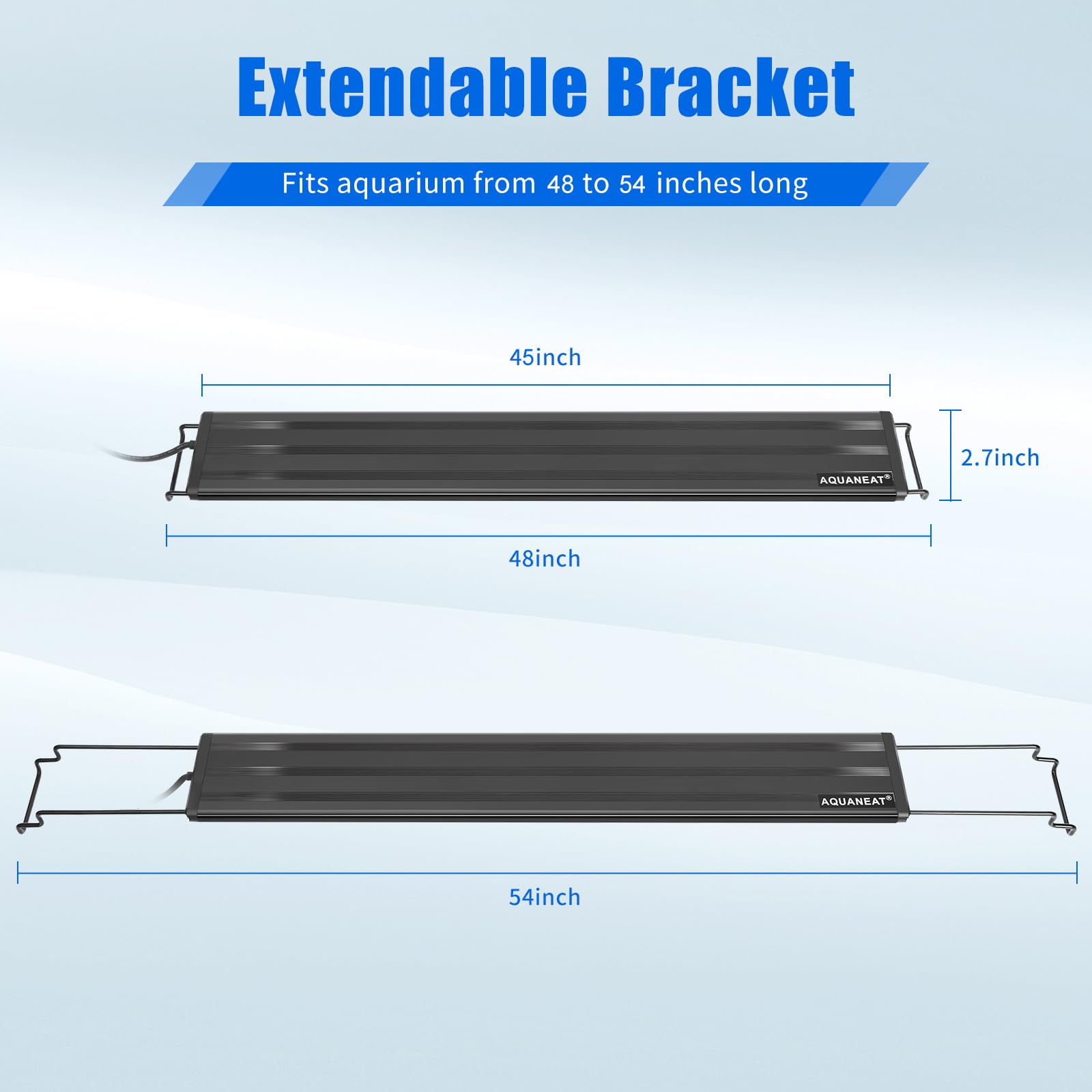 AQUANEAT 96-LED configuration delivers full spectrum brightness for freshwater